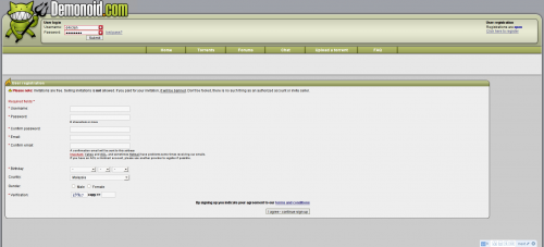 Demonoid.com Registration