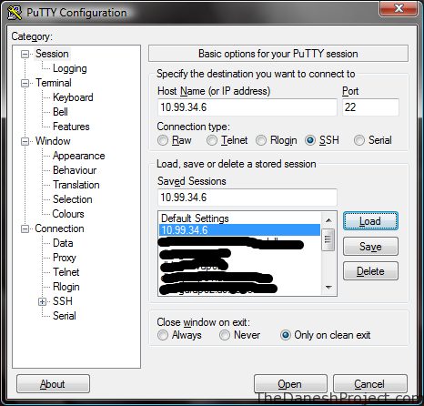 create ssh tunnel putty