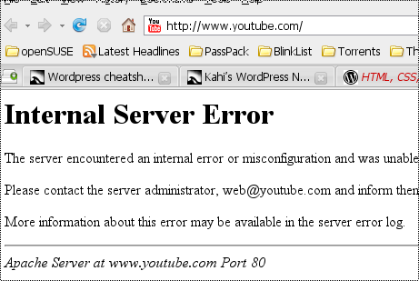 YouTube down? | The Danesh Project